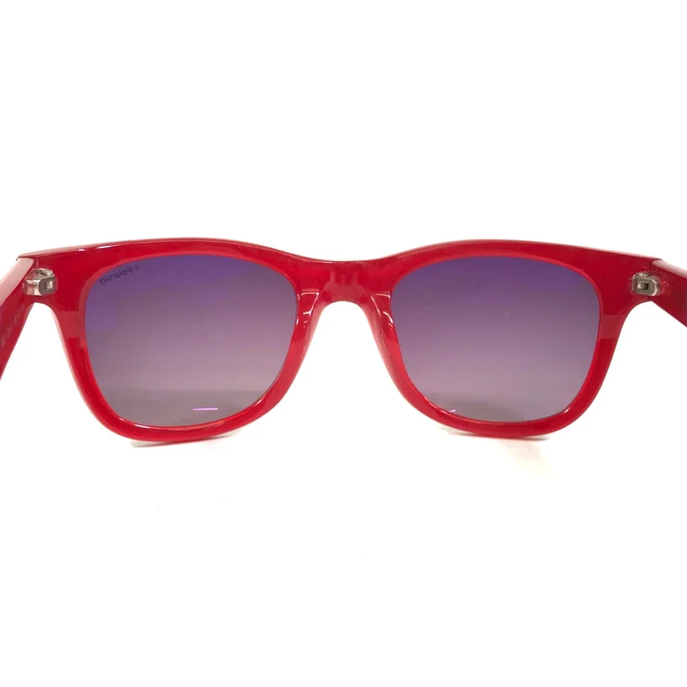 Polaroid Sunglasses X8400D 0A2 Black Red Frames with Purple Gradient Lenses